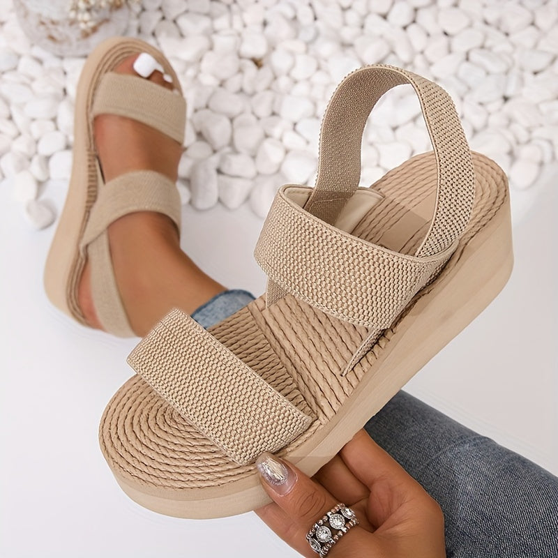 Women's Thick Bottom Round Toe Sandals Comfortable Summer Beach Walking Shoes