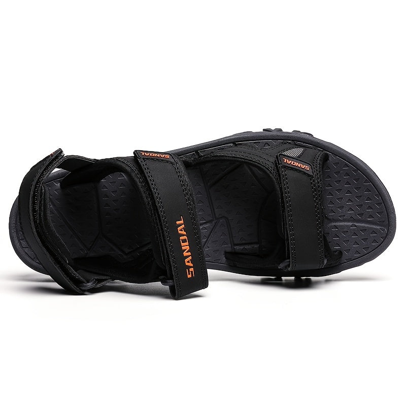 Men's Non Slip Hook And Loop Sandals Durable Quick Dry Closed Toe Beach Shoes