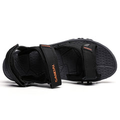 Men's Non Slip Hook And Loop Sandals Durable Quick Dry Closed Toe Beach Shoes