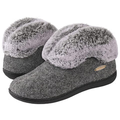 Women's Fuzzy Indoor Outdoor Slippers Solid Comfort Shoes
