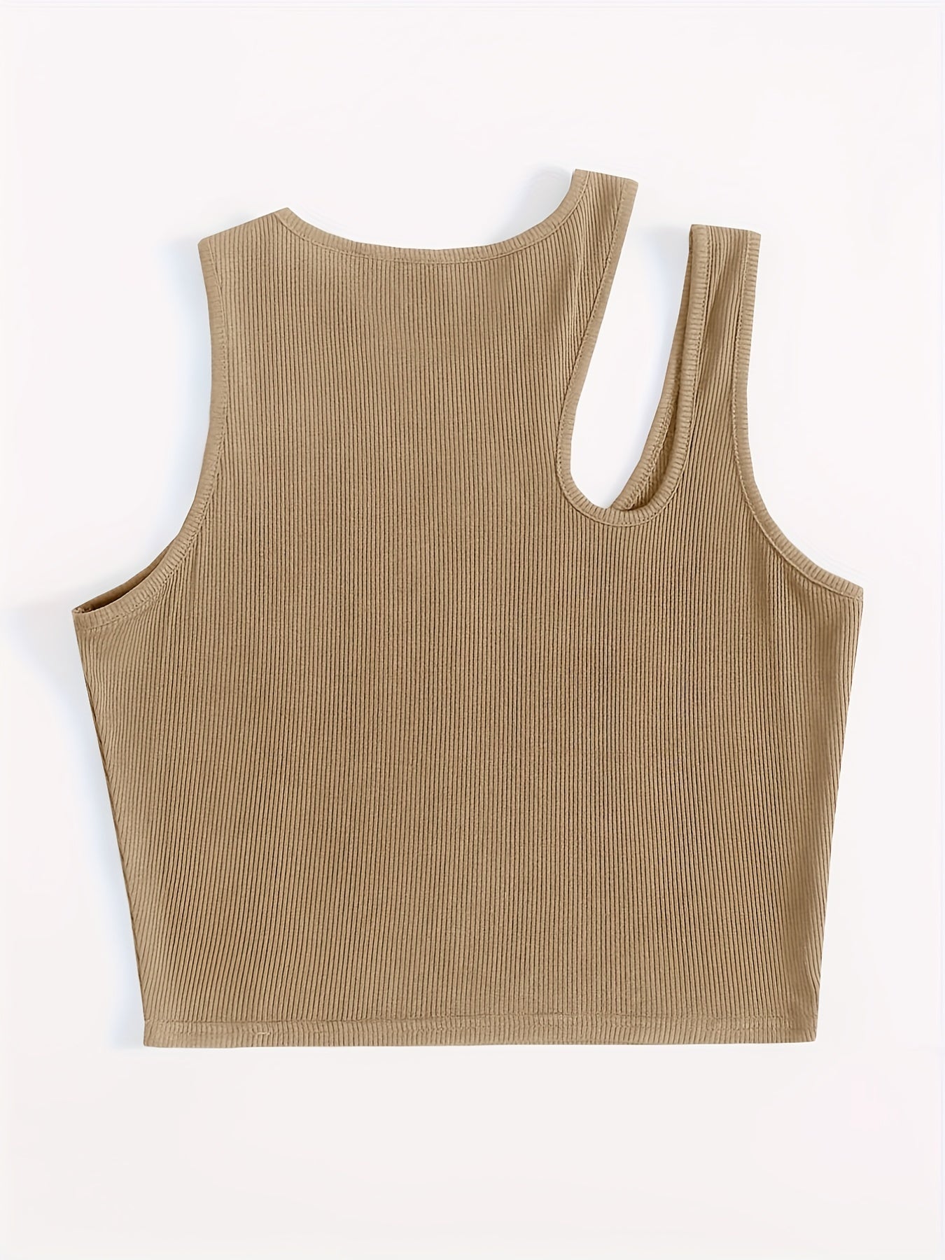 Sexy Sleeveless Tank Top Asymmetrical Neck for Summer