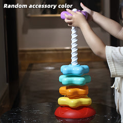 Colorful Rotating Tower Toy for Early Education