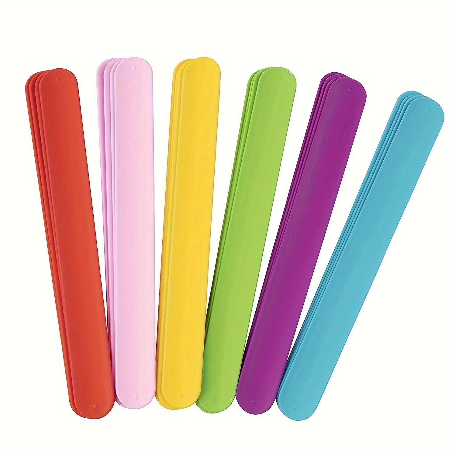 2Pcs Silicone Slap Bracelet Snap Wristband