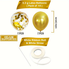 20pcs Golden Year Theme Party Balloon Decoration Set