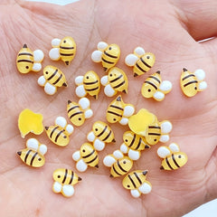 10Pcs Mini Honeybee Resin Figurines for Jewelry Making & Accessories
