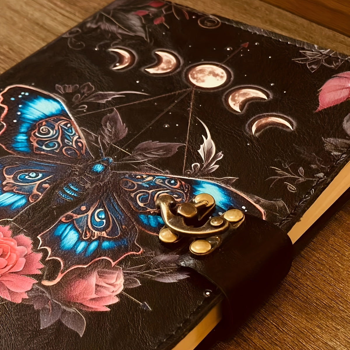 Handcrafted Vintage Style Journal with Butterfly & Floral Soft Cover