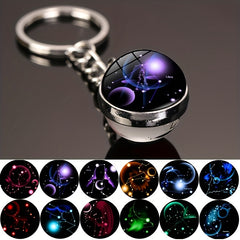 Starry Sky Alloy Keychain Pendant Small Key Chain Gift