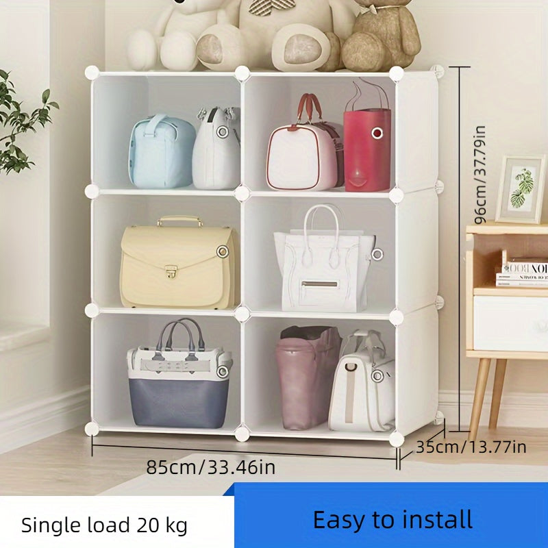 1pc Plastic Foldable Shoe Box Jewelry Storage Rack