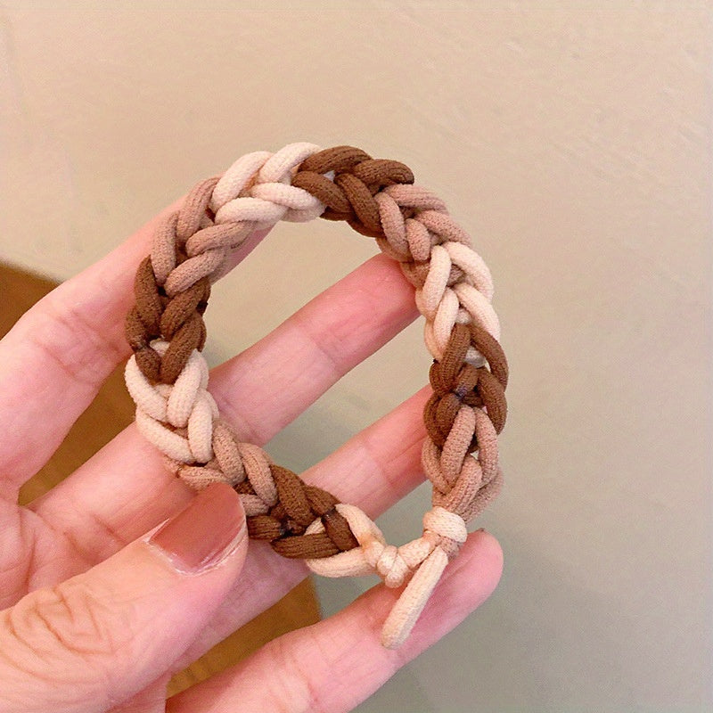 Multicolor Braided Hair Tie Bracelet Pride Month Hair Rope