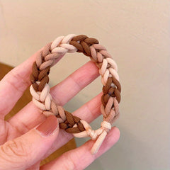 Multicolor Braided Hair Tie Bracelet Pride Month Hair Rope
