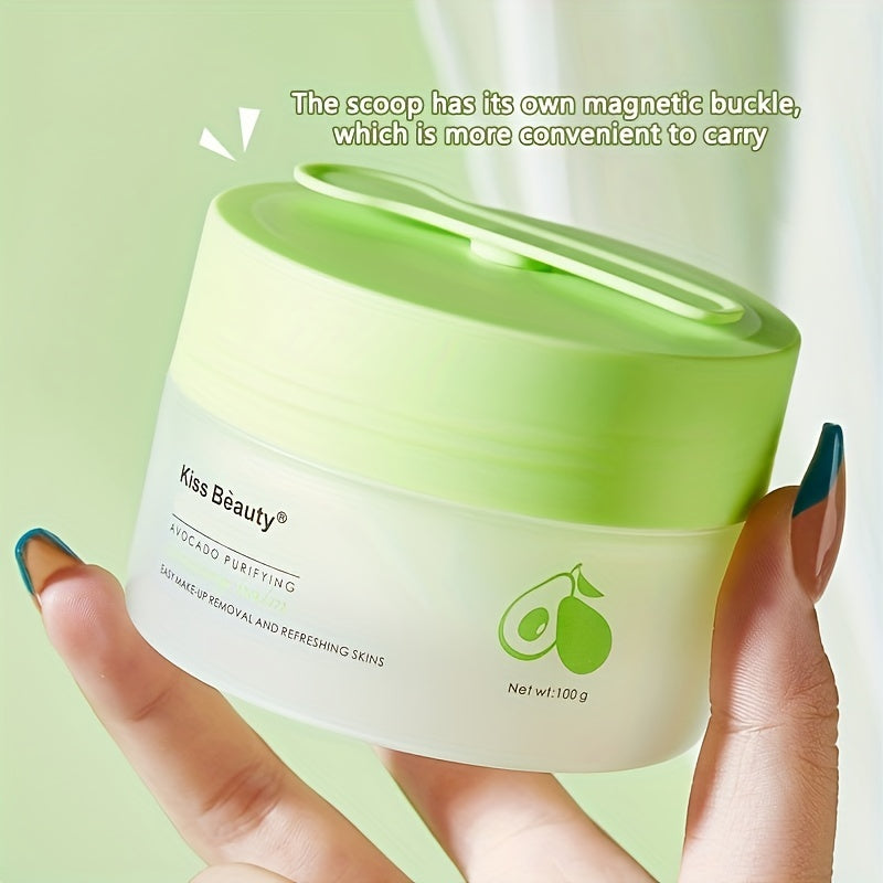 Gentle Avocado Makeup Remover Balm with Scoop