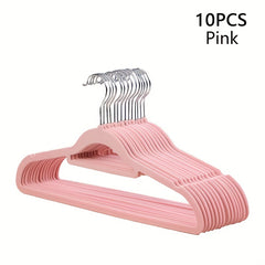 Adult Flocking Hangers Anti-slip Prevent Shoulder Bulges Stackable