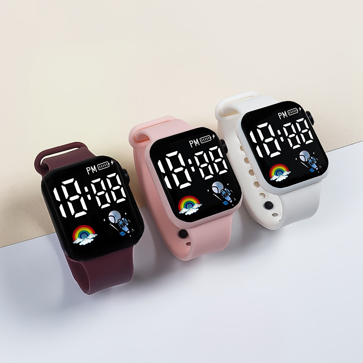 3pcs LED Electronic Bracelet Watches Gift Set