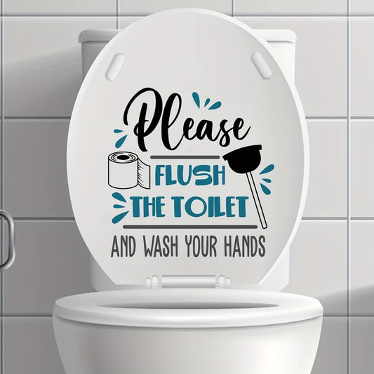 Funny Decorative Toilet Seat Decal Waterproof Self Adhesive Sticker