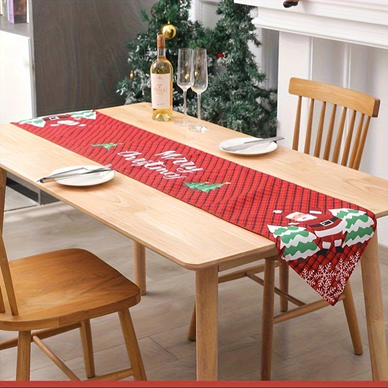 Christmas Table Flag Snowman Reindeer Tablecloth