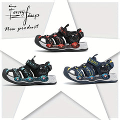 FANGFIUP Boys Sports Sandals Breathable Non-slip Sandals