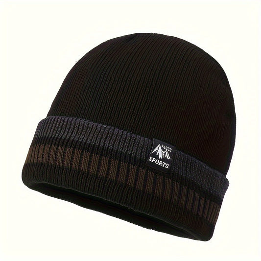 Warm Fleece-Lined Knitted Winter Hat for Men and Women