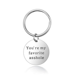 Stainless Steel Couple Keychain Men Women