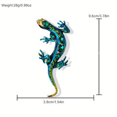 Colorful Rhinestone Lizard Men's Clothing and Bag Decorations