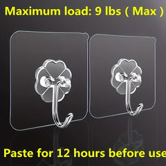 3pcs Adhesive Heavy Duty Wall Hook Waterproof for Bathroom Kitchen