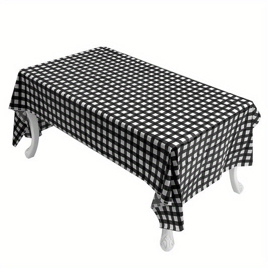 Plaid Printed Table Cloth Waterproof Christmas Birthday