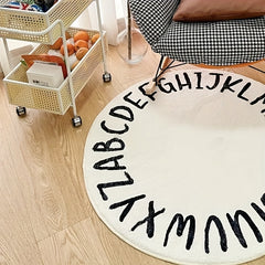 Round Baby Crawling Mat Cashmere Thickened Living Room Blanket