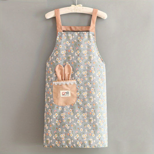 Canvas Long Sleeve Apron for Cooking and Catering