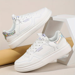 Women's Colorblock Sneakers Low Top Lace Up Shoes