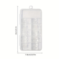 100pcs Clear Acrylic Coffin Nails Full Cover Tips DIY Nail Art Salon Use