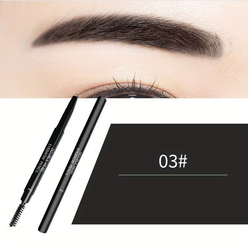 Long Lasting Double Ended Eyebrow Pencil Waterproof Sweat Proof