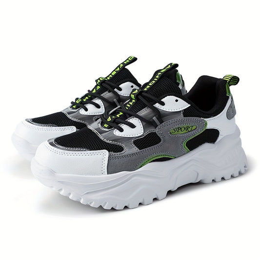 Thick Bottom Heighten Running Shoes Mesh Breathable Lightweight Sneakers