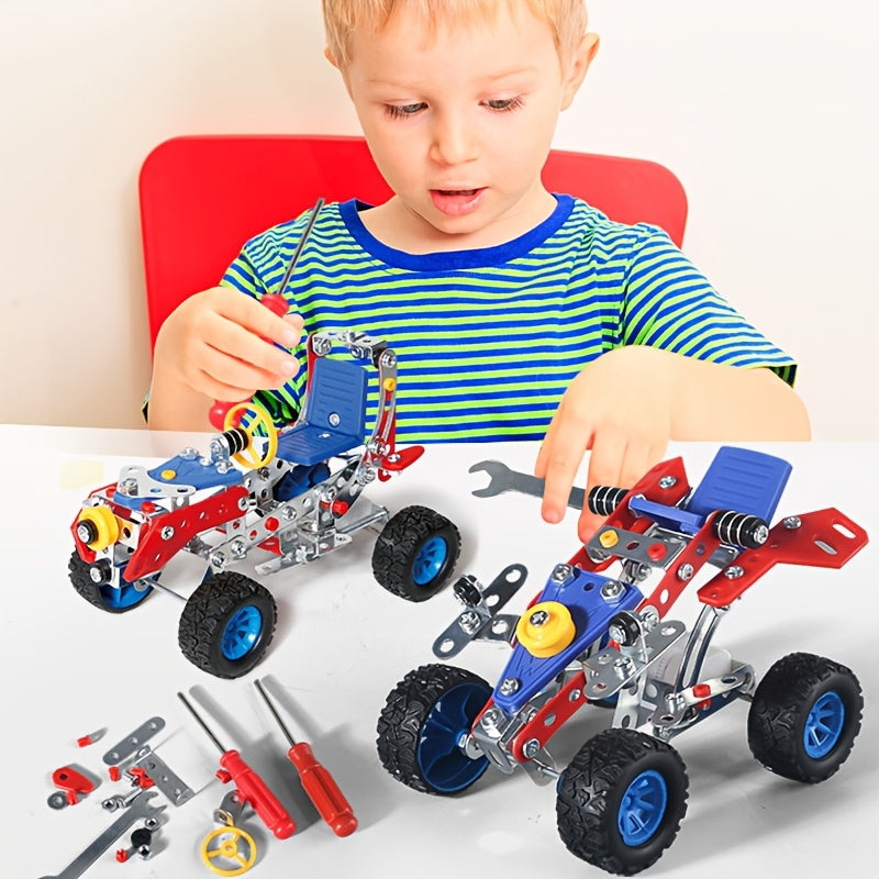 171pcs Retro Car Metal Assembly Building Blocks Nut Toy DIY Halloween