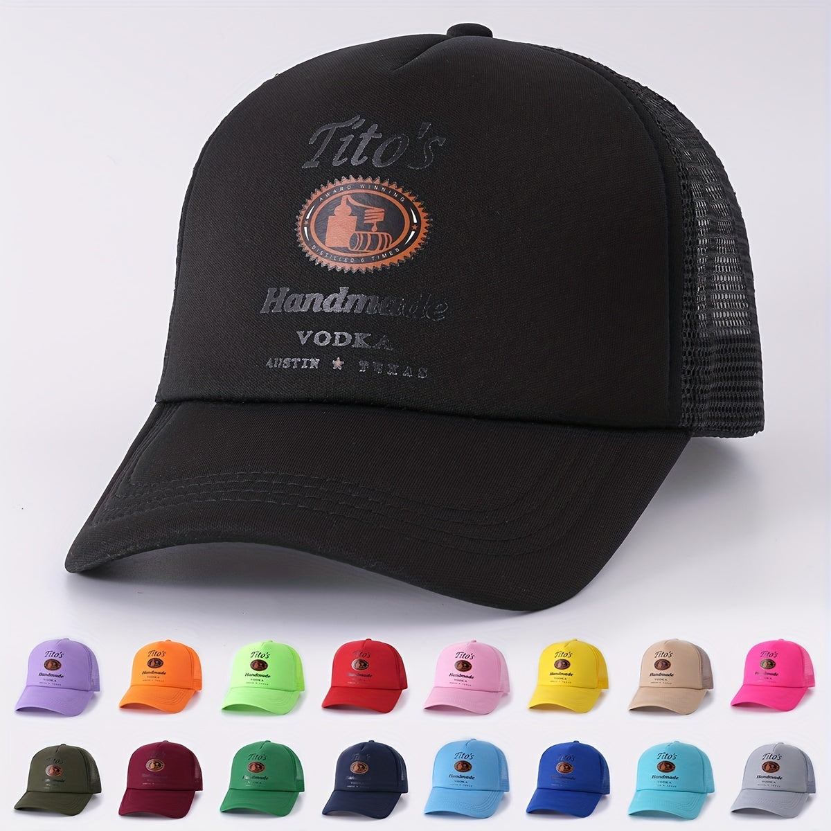 Vintage Candy Mesh Baseball Cap Trucker Hat Lightweight Adjustable Dad Hats