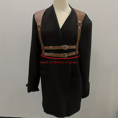 Men's Suspender Belt PU Leather Punk Style Shirt Accessories