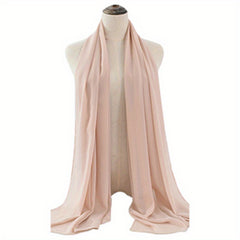 Soft Chiffon Hijab Solid Headwear Casual Shawl Bandana