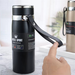 800ml Stainless Steel Insulated Cup with Hanging Rope