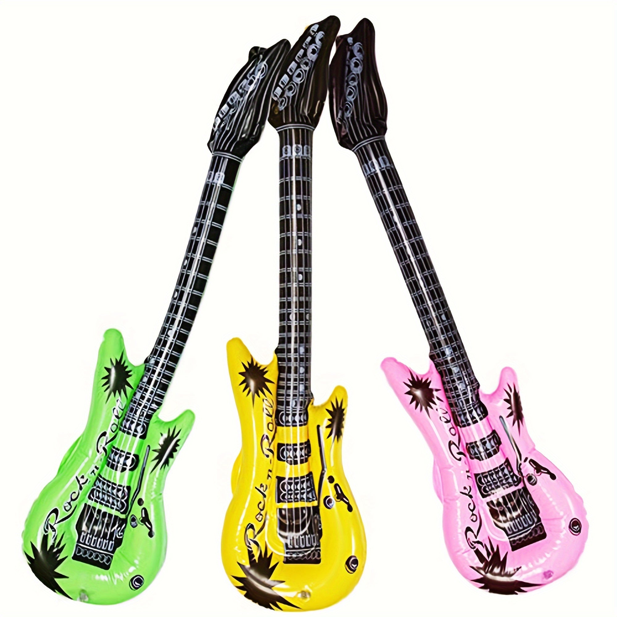 6pcs Inflatable Guitar Float for Pool Party Beach Swimming Toys
