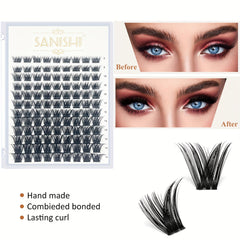 108 Clusters Eyelashes D Curling 8 16mm Soft Comfortable Reusable DIY Kit
