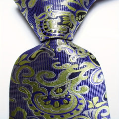 Men's Paisley Tie Floral Neckties For Wedding Party Meeting Business Outfit