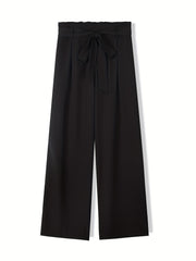  Women's Wide Leg Trousers With Belt