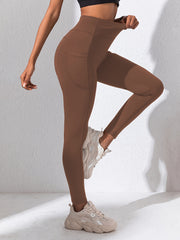 High Stretch Seamless Yoga Leggings With Side Pocket