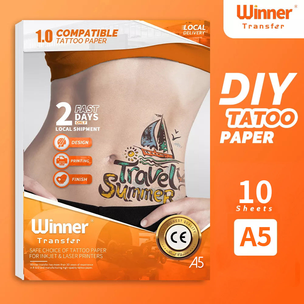 10pcs Temporary Tattoo Transfer Paper A5 Clear Tattoo Printing Paper