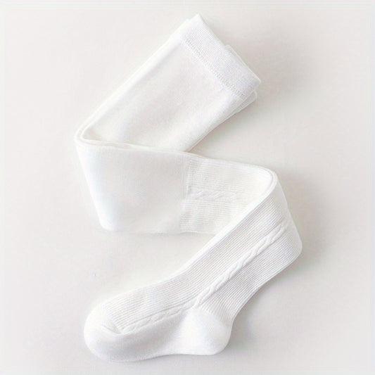 Girls Plain Leggings Breathable Comfortable Tights Socks For Kids