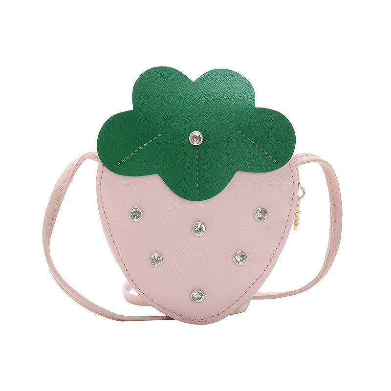 Strawberry Zipper Shoulder Bag Messenger Bag Coin Purse Wallet Chain Crossbody B