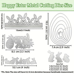 1pc Easter Cutting Dies Bunny Egg Die Happy Easter Metal Die C