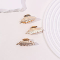 3pcs Leaf Shaped Hair Claw Ponytail Holder