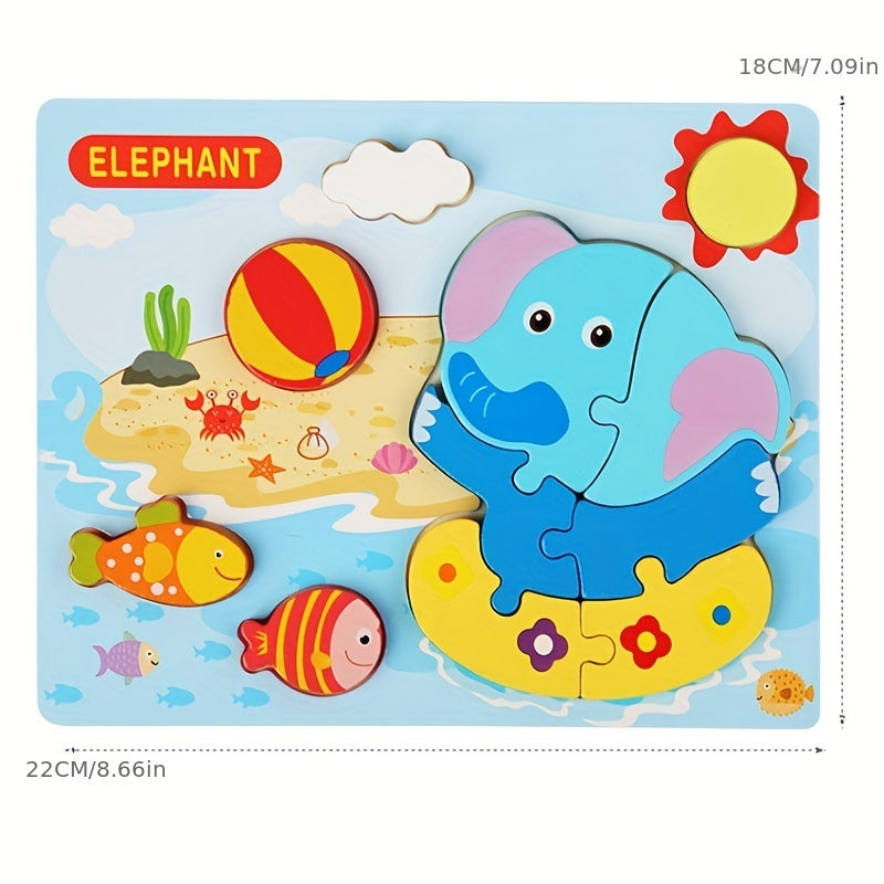3D Wooden Puzzle Board Educational Toy for Kids