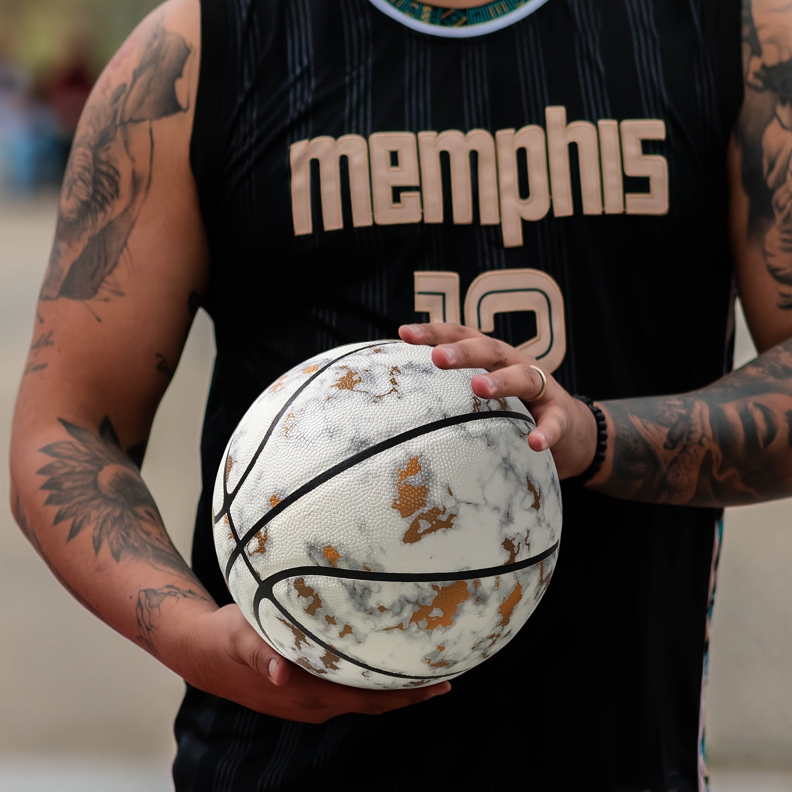 Luminous Marble Texture Basketball Size 7 for Training and Entertainment