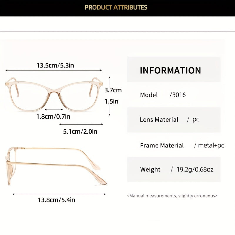 Light Blocking Reading Glasses Jelly Cat Eye HD Presbyopic Glasses