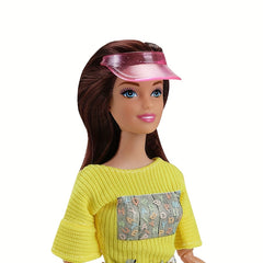 Set of 6 Sun Hats for 29" Dolls - 3 Colors